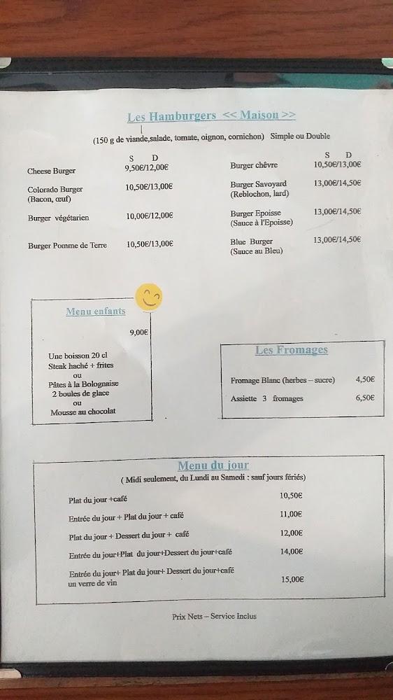 Au 9 G d'O - Menu Image 1